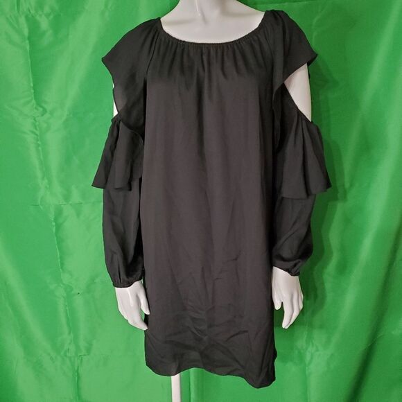 NWT Mika & Gali Black Cold Shoulder Dress - Picture 3 of 6